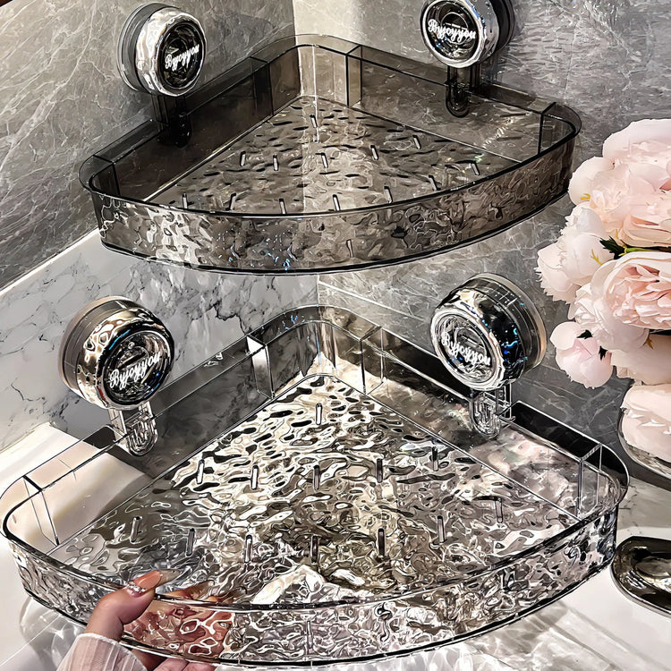 Superbe étagère de rangement pour salle de bain et douche avec puissantes ventouses, étagère de rangement décorative, installation sans perçage ni outils. La livraison prioritaire est offerte !