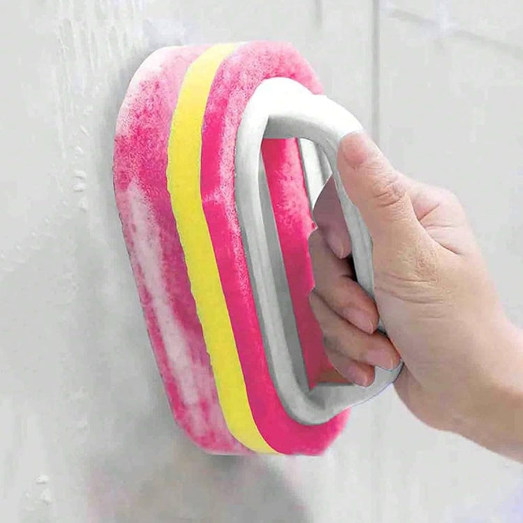 Brosse éponge magique avec poignée ergonomique – Ne vous salissez plus les mains ! Nettoyage sans effort de la baignoire, du carrelage et de la cuisine – Durable et réutilisable. Livraison offerte!