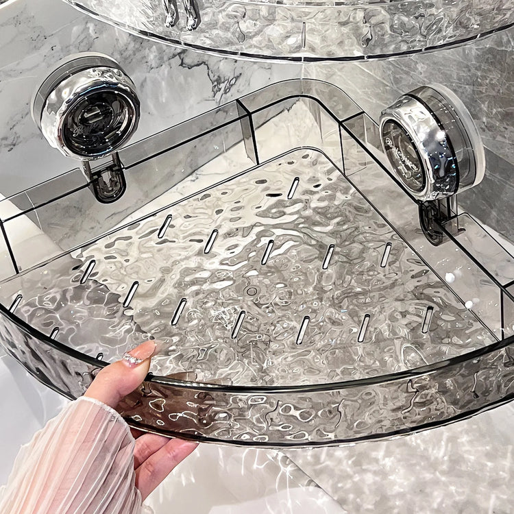 Superbe étagère de rangement pour salle de bain et douche avec puissantes ventouses, étagère de rangement décorative, installation sans perçage ni outils. La livraison prioritaire est offerte !
