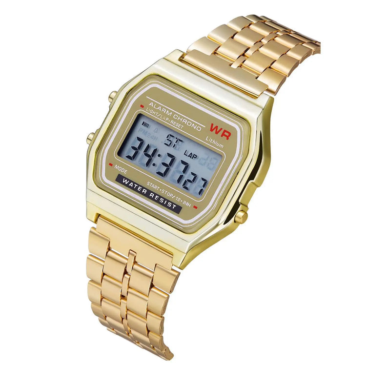 Montre digitale rétro classique pour femme avec cadran carré et affichage LED, 4 couleurs disponibles. Livraison prioritaire offerte !
