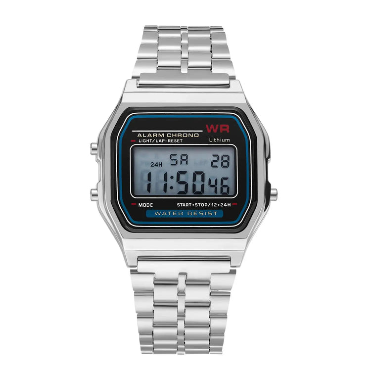 Montre digitale rétro classique pour femme avec cadran carré et affichage LED, 4 couleurs disponibles. Livraison prioritaire offerte !