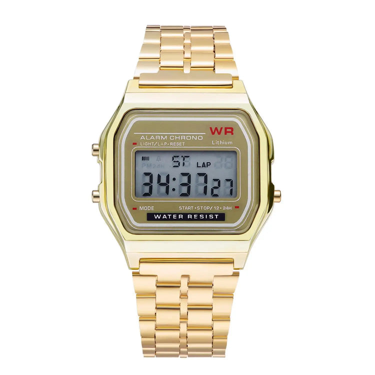 Montre digitale rétro classique pour femme avec cadran carré et affichage LED, 4 couleurs disponibles. Livraison prioritaire offerte !