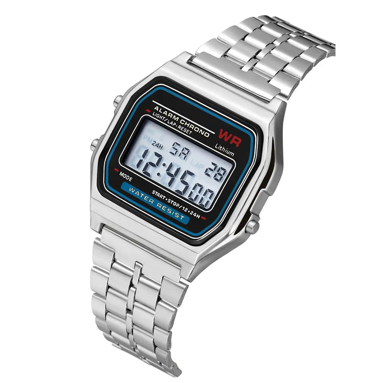 Montre digitale rétro classique pour femme avec cadran carré et affichage LED, 4 couleurs disponibles. Livraison prioritaire offerte !