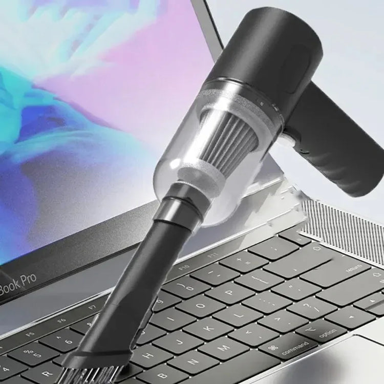 Petit aspirateur portable sans fil 9000 Pa avec filtre lavable, USB rechargeable, ultra léger 220 g, 25 min d’autonomie, embouts inclus, pour voiture et maison. Livraison prioritaire offerte !