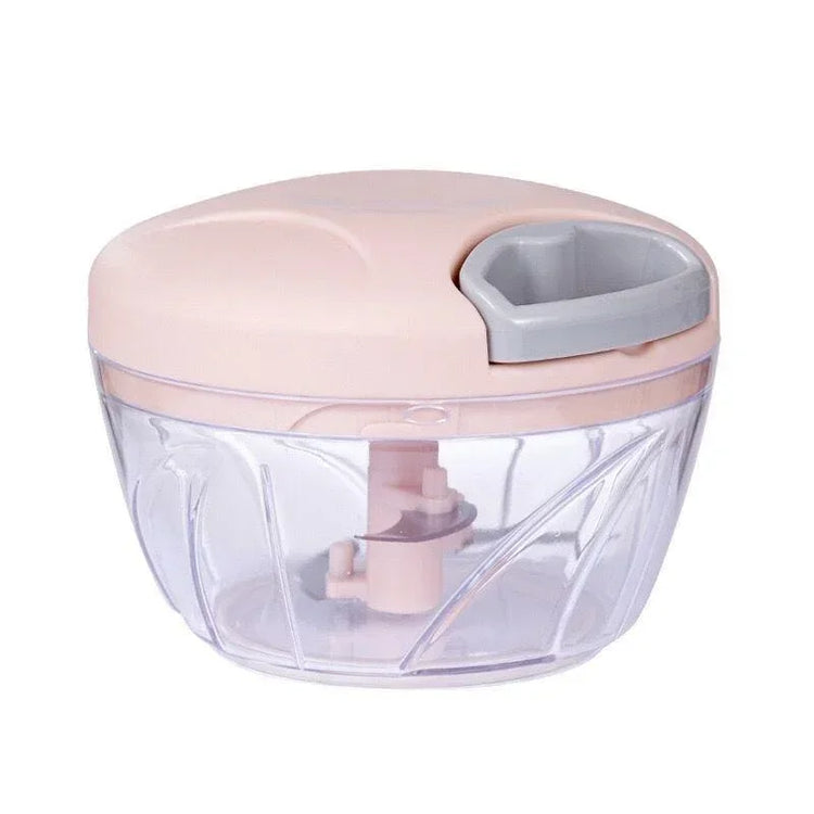 Hachoir manuel avec lames ultra tranchantes en acier inoxydable – Coupe rapide, uniforme et sans effort – Idéal pour légumes, oignons, viande, ail et herbes – Nettoyage facile. Livraison prioritaire offerte !