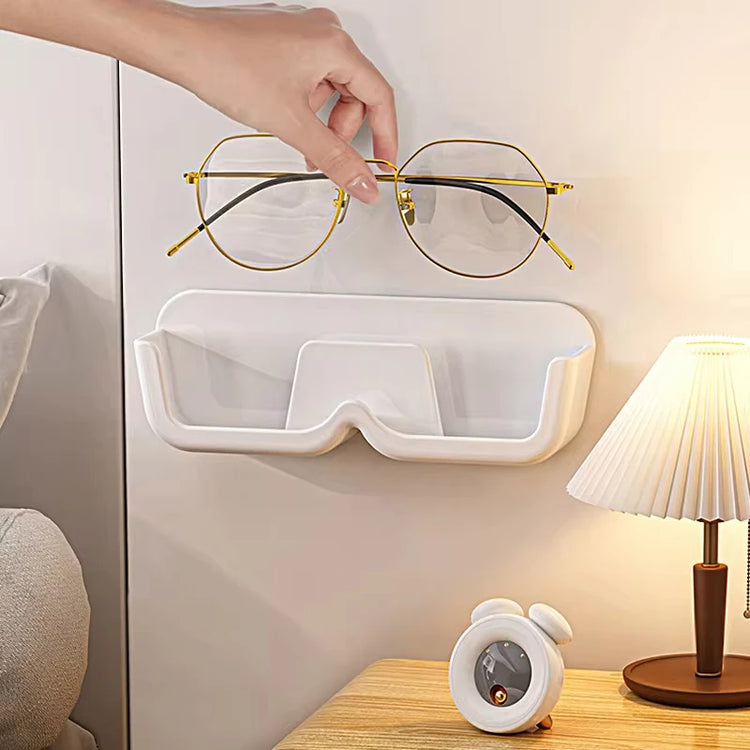Support mural de rangement pour lunettes, organisateur pratique, idéal près du lit, du coin lecture, de l’ordinateur, dans la salle de bain ou la voiture, installation facile avec autocollants sans trace. Livraison offerte !