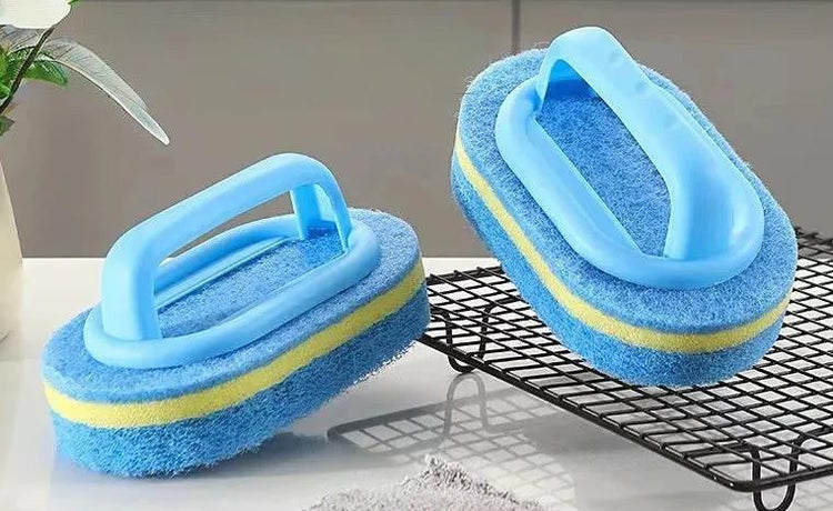 Brosse éponge magique avec poignée ergonomique – Ne vous salissez plus les mains ! Nettoyage sans effort de la baignoire, du carrelage et de la cuisine – Durable et réutilisable. Livraison offerte!