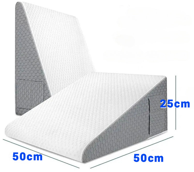 Coussin-triangle 4-en-1 Premium : Soulage efficacement les tensions aux jambes, offre un soutien ergonomique et un confort ultime. La livraison prioritaire est offerte !