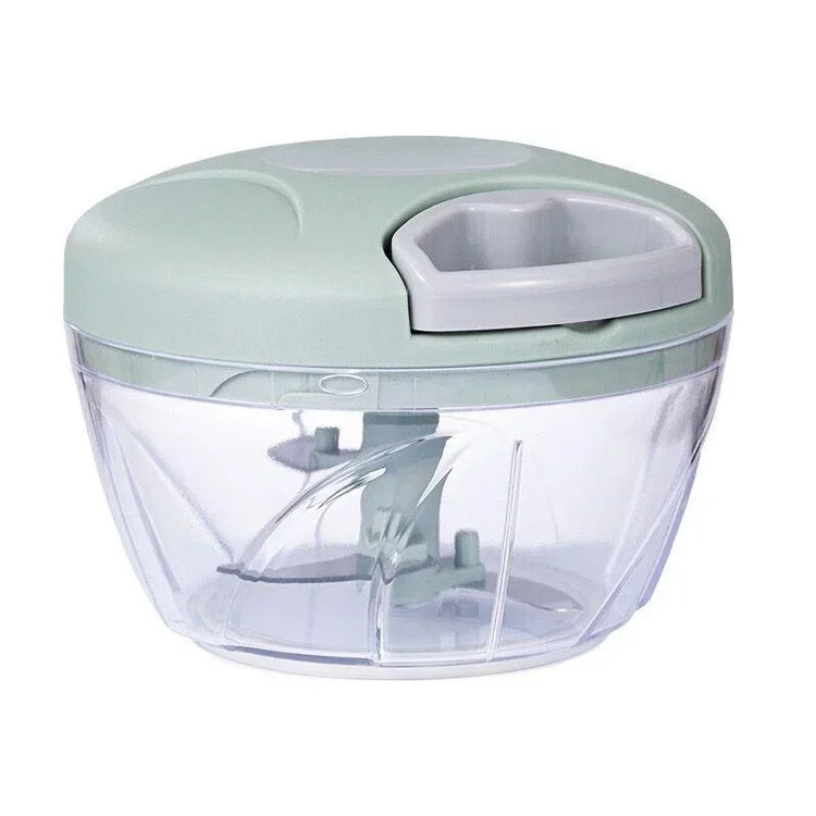 Hachoir manuel avec lames ultra tranchantes en acier inoxydable – Coupe rapide, uniforme et sans effort – Idéal pour légumes, oignons, viande, ail et herbes – Nettoyage facile. Livraison prioritaire offerte !