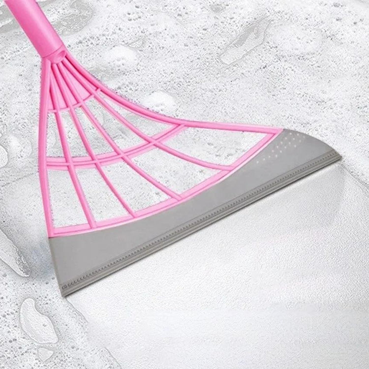 Balai magique en silicone 2-en-1, essuie-glace et ramasse-poussière, élimine l’eau, la mousse, les poils et poussières sans traces ni enchevêtrement, matériau résistant et facile à laver, idéal sols, vitres et salle de bain. Livraison offerte !