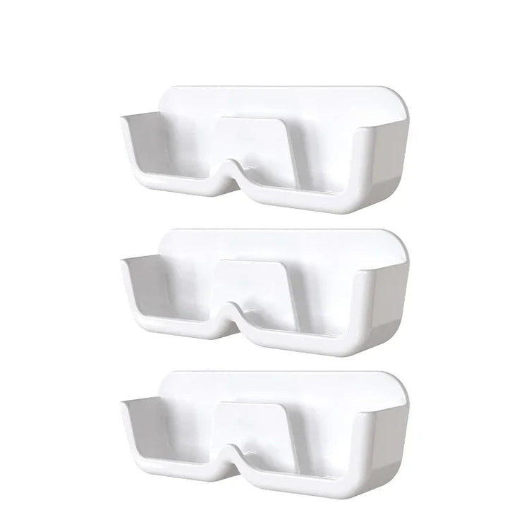 Support mural de rangement pour lunettes, organisateur pratique, idéal près du lit, du coin lecture, de l’ordinateur, dans la salle de bain ou la voiture, installation facile avec autocollants sans trace. Livraison offerte !