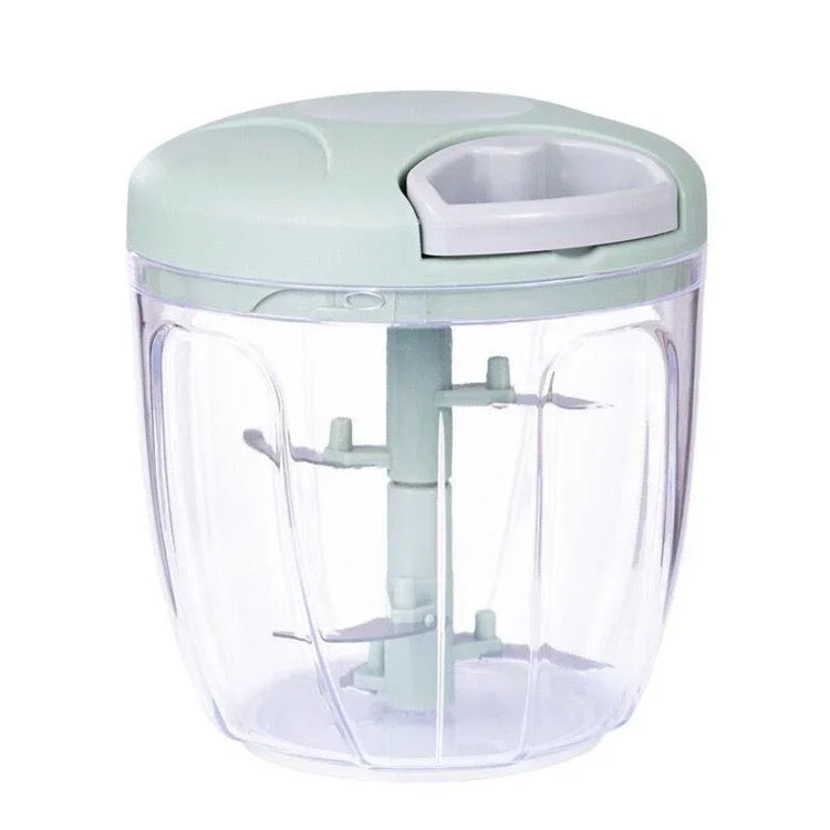 Hachoir manuel avec lames ultra tranchantes en acier inoxydable – Coupe rapide, uniforme et sans effort – Idéal pour légumes, oignons, viande, ail et herbes – Nettoyage facile. Livraison prioritaire offerte !