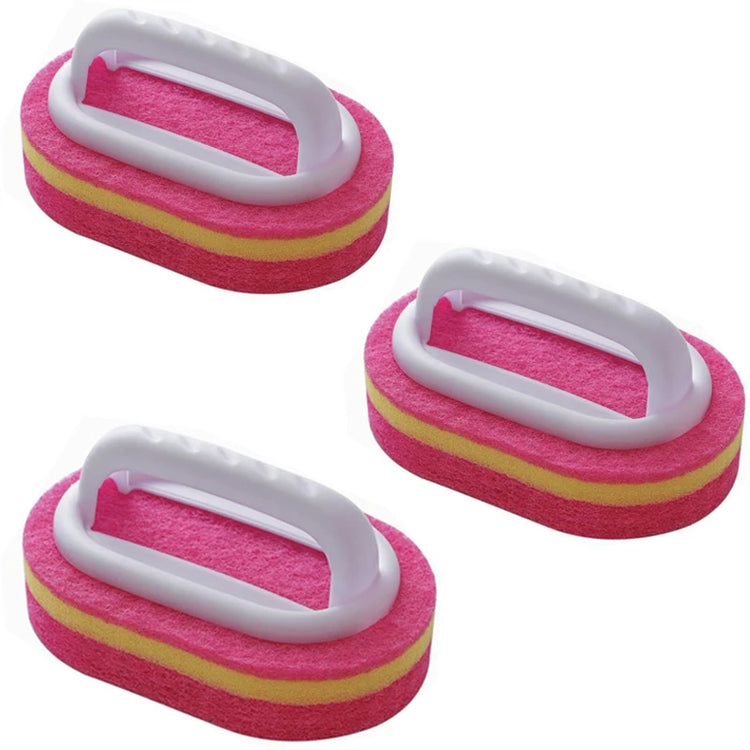 Brosse éponge magique avec poignée ergonomique – Ne vous salissez plus les mains ! Nettoyage sans effort de la baignoire, du carrelage et de la cuisine – Durable et réutilisable. Livraison offerte!