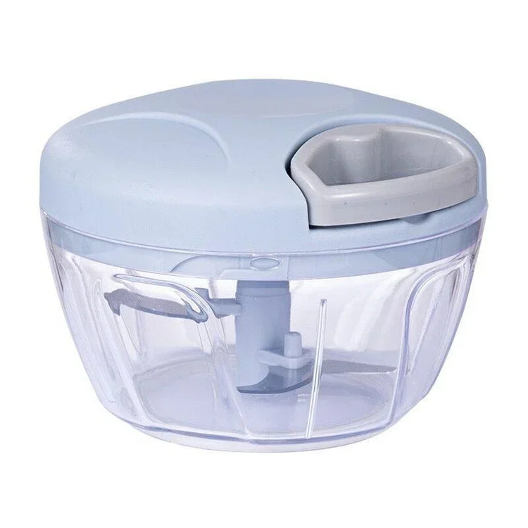 Hachoir manuel avec lames ultra tranchantes en acier inoxydable – Coupe rapide, uniforme et sans effort – Idéal pour légumes, oignons, viande, ail et herbes – Nettoyage facile. Livraison prioritaire offerte !