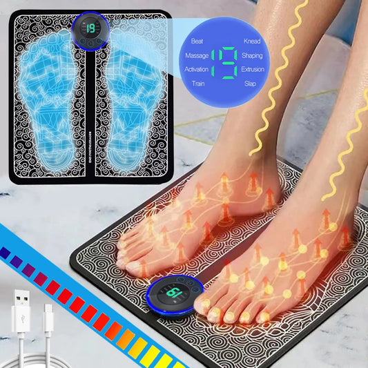 Tapis de massage électrique pour les pieds – Soulage les tensions, stimule la circulation, avec 8 modes et 19 niveaux d’intensité réglables. Livraison prioritaire offerte !
