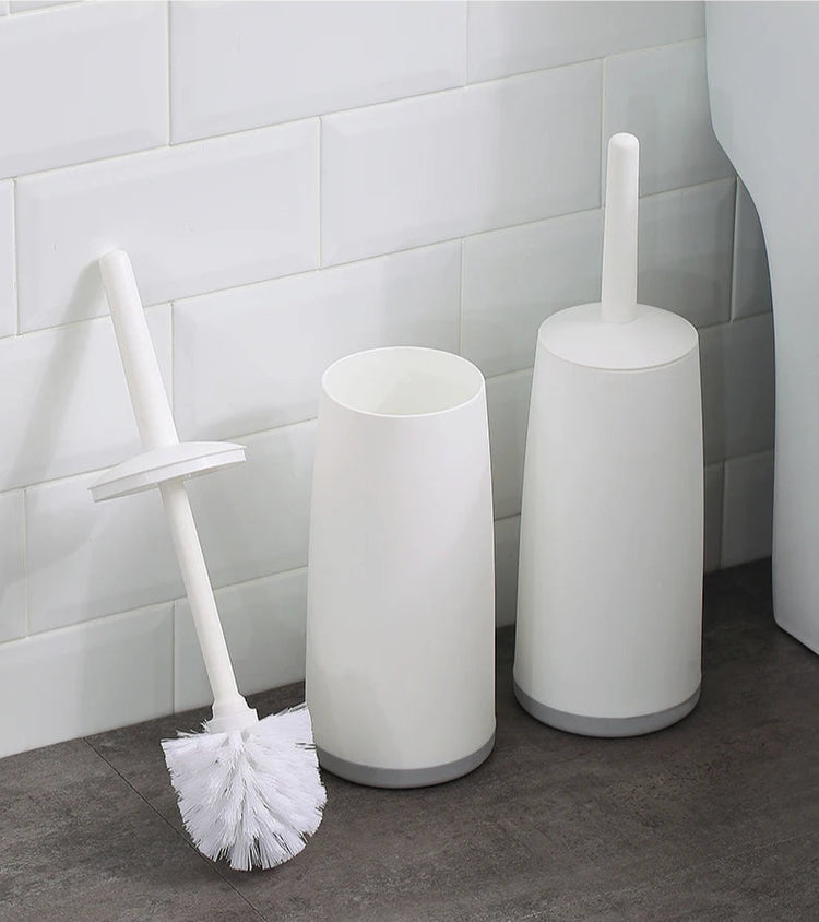 Magnifique brosse WC avec socle anti-goutte, tête amovible lavable à poils denses, poignée antidérapante confortable, base silicone antidérapante. La livraison prioritaire est offerte!