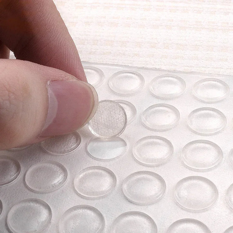 Tampons en caoutchouc transparents auto-adhésifs, amortisseurs de bruit, protection anti-rayures pour meubles, facile à installer, durable et polyvalent pour placards, tiroirs et objets décoratifs. La livraison est offerte !