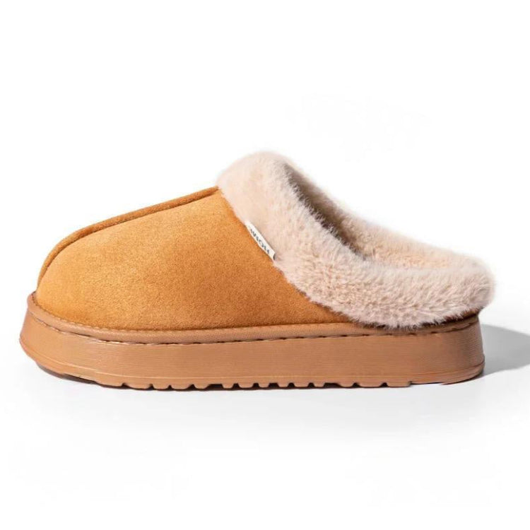 Magnifiques chaussons d’automne-hiver avec doublure en peluche douce, matière supérieure en suédine, semelle épaisse antidérapante, sécurité et confort durable. Livraison offerte !