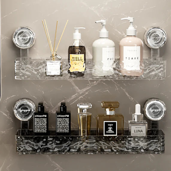 Superbe étagère de rangement pour salle de bain et douche avec puissantes ventouses, étagère de rangement décorative, installation sans perçage ni outils. La livraison prioritaire est offerte !