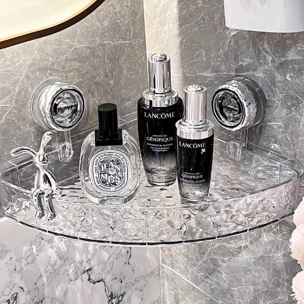Superbe étagère de rangement pour salle de bain et douche avec puissantes ventouses, étagère de rangement décorative, installation sans perçage ni outils. La livraison prioritaire est offerte !