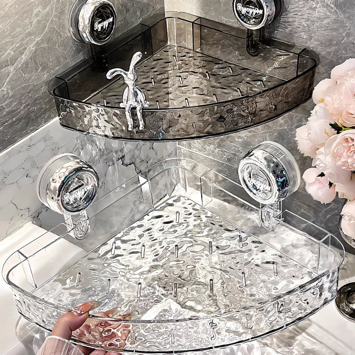 Superbe étagère de rangement pour salle de bain et douche avec puissantes ventouses, étagère de rangement décorative, installation sans perçage ni outils. La livraison prioritaire est offerte !