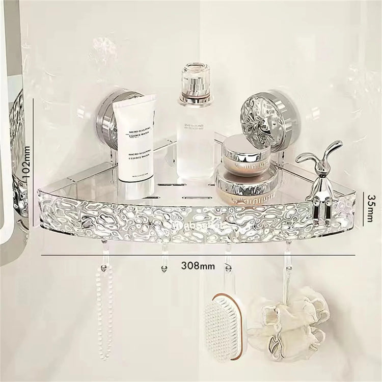 Superbe étagère de rangement pour salle de bain et douche avec puissantes ventouses, étagère de rangement décorative, installation sans perçage ni outils. La livraison prioritaire est offerte !