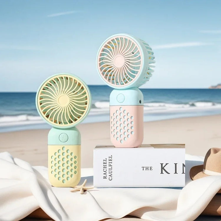 Ventilateur très mignon, portable, rechargeable, USB, compact et portable. La livraison prioritaire est offerte !