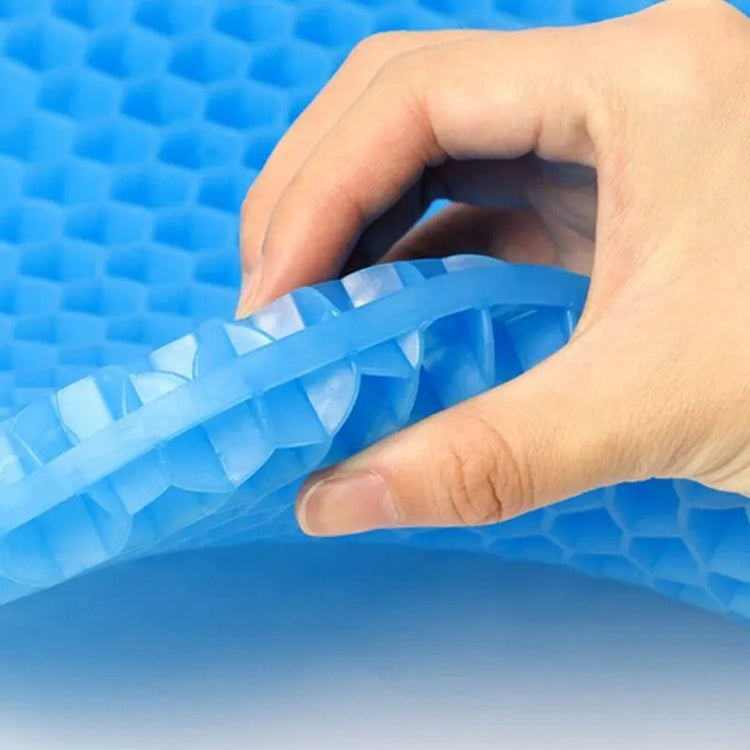 Coussin fraîcheur en gel ultra-confort, anti-pression pour soulager douleurs sciatiques, fessiers et lombaires, avec design respirant en nid d'abeille pour un confort prolongé et une meilleure posture. Housse incluse. La livraison est offerte!