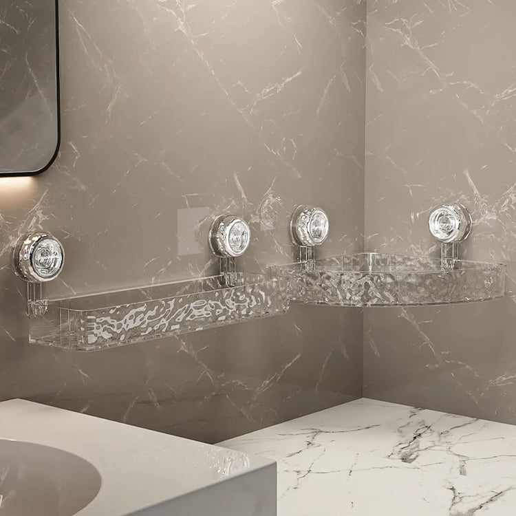 Superbe étagère de rangement pour salle de bain et douche avec puissantes ventouses, étagère de rangement décorative, installation sans perçage ni outils. La livraison prioritaire est offerte !