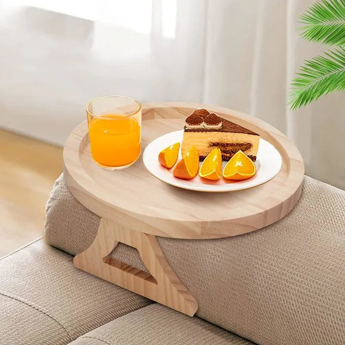 Ingénieux plateau de canapé en bois pliable – Ultra stable, sans montage, antidérapant, s’adapte à tous les accoudoirs (7 à 30 cm). La livraison prioritaire est offerte !