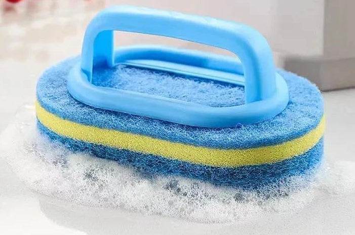 Brosse éponge magique avec poignée ergonomique – Ne vous salissez plus les mains ! Nettoyage sans effort de la baignoire, du carrelage et de la cuisine – Durable et réutilisable. Livraison offerte!