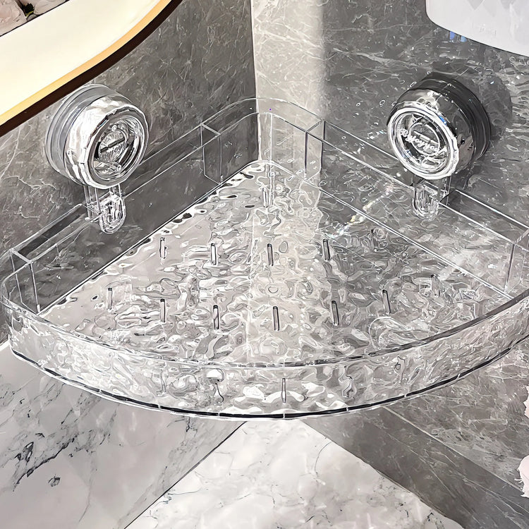 Superbe étagère de rangement pour salle de bain et douche avec puissantes ventouses, étagère de rangement décorative, installation sans perçage ni outils. La livraison prioritaire est offerte !