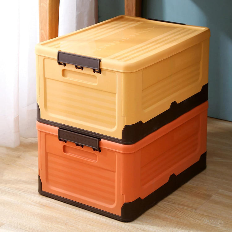 Superbe  boîte de rangement pliable multifonction et durable, avec couvercle, compacte et légère, idéale pour vêtements, livres et petits objets, gain de place et facile à transporter. La livraison est offerte !