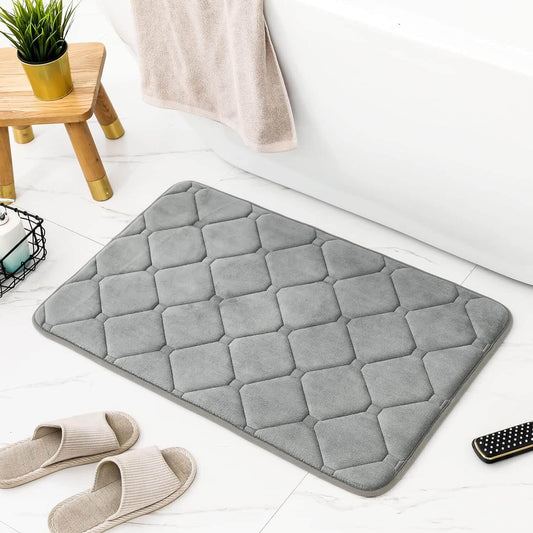 Magnifique tapis de bain en microfibre et mousse à mémoire de forme, super confortable, super doux, super absorbant, anti-fatigue, lavable en machine, plusieurs grandeurs. La livraison est offerte !