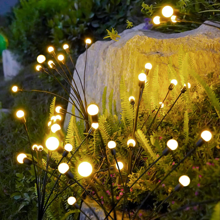 Lampes solaires de jardin en forme de lucioles, autonomes et étanches, offrant une décoration magique et durable pour tous les espaces extérieurs, installation facile sans câblage nécessaire. La livraison prioritaire est offerte !