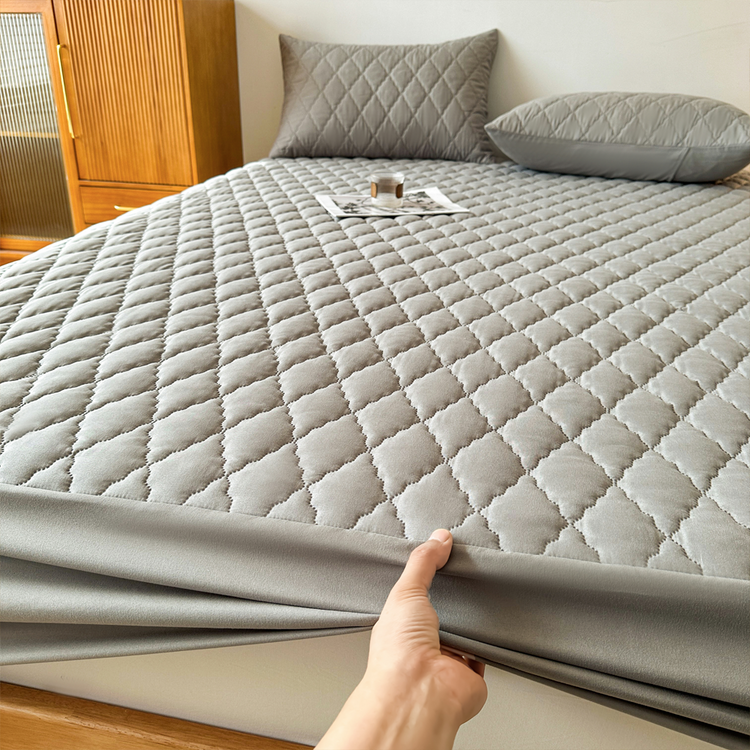 Protège matelas Premium, 100% imperméable en coton respirant, haut de gamme, avec 4 coins élastiques, durable, anti-poussière, structure en 4 couches, prolonge la durée de vie de votre matelas. La livraison prioritaire est offerte !