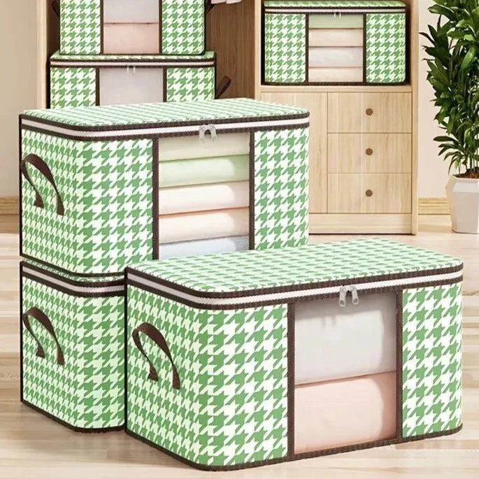 Magnifique housse de rangement au motif pied-de-poule tendance et stylisé, multifonctionnelle, grande capacité. La livraison prioritaire est offerte !