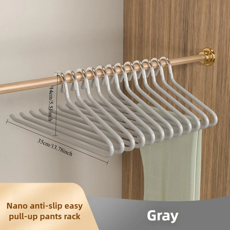 10pcs goose shaped plastic impregnated pants rack, super strong load-bearing, nano anti slip, suitable for both dry and wet use