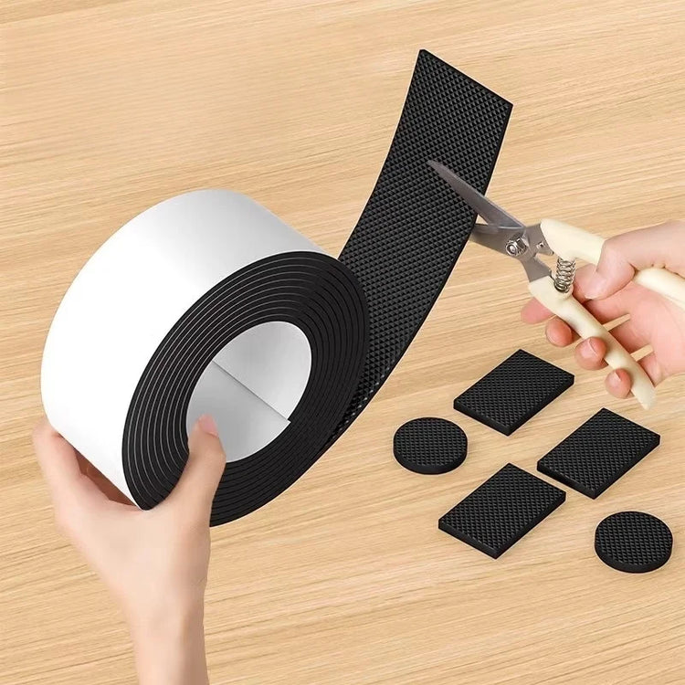 Coussinets de meubles antidérapants auto-adhésifs, épais 6 mm, à découper selon vos besoins – réduction du bruit, protection des sols et stabilité parfaite pour chaises, tables et canapés. Livraison offerte !