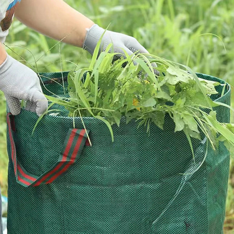 Sacs de jardin indéchirables de 272 litres, conteneur Premium de collecte de feuilles et débris, sacs multifonctionnels réutilisables et imperméables en polypropylène. La livraison prioritaire est offerte !