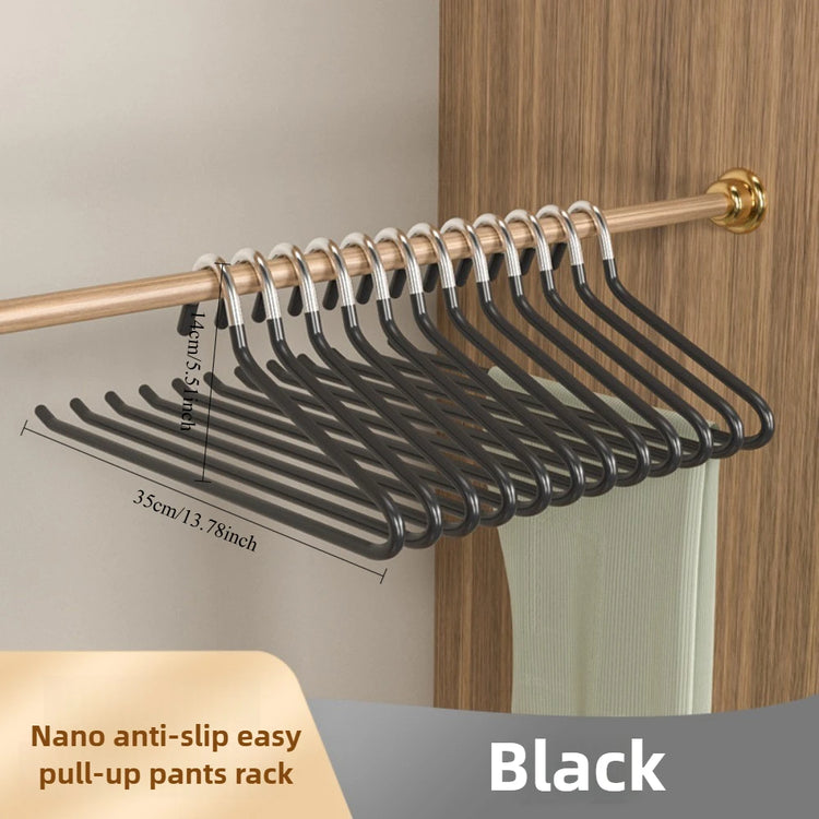 10pcs goose shaped plastic impregnated pants rack, super strong load-bearing, nano anti slip, suitable for both dry and wet use