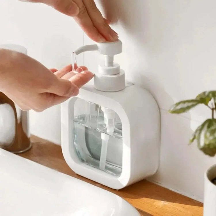 Superbes distributeurs de savon élégants et durables, au design tendance avec un corps transparent et blanc, dotés de pompes anti-fuite robustes, écologiques, réutilisables et polyvalents pour la salle de bain et la cuisine. La livraison est offerte !