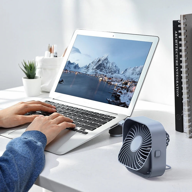 Ventilateur USB - mini ventilateur portable à 3 vitesses, petit ventilateur de refroidissement à tête rotative à 360°, pour maison, bureau et table de travail. La livraison prioritaire est offerte !