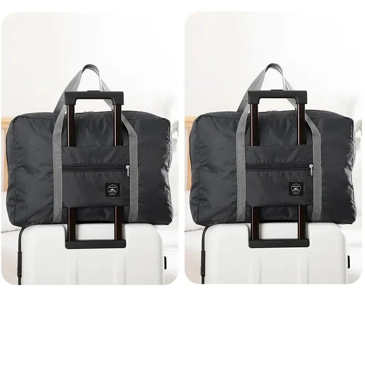 Sac de voyage pliable 25 L – Ultra-léger, imperméable, grande capacité, rangement compact, idéal cabine avion, week-end, sport, plage, shopping – Fixation sur valise. Livraison offerte !