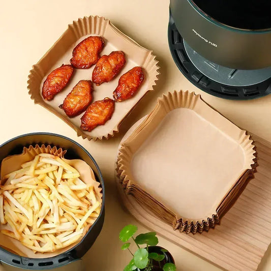 Papier cuisson pour friteuses sans huile de 3 à 4,5 litres, 50/100 feuilles, sans BPA, résistant à la graisse et imperméable, facilitant la cuisson et le nettoyage, idéal pour une alimentation saine et sans tracas. La livraison est offerte !