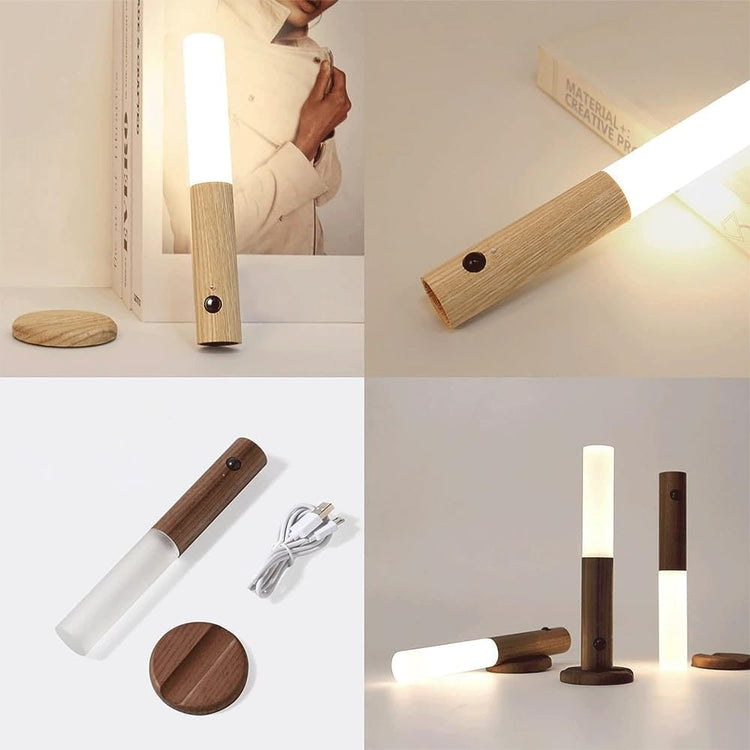 Ingénieuse veilleuse magnétique rechargeable avec détecteur de mouvement - Installation sans perçage - Lumière LED douce et apaisante  - Design élégant, amovible et polyvalent. La livraison prioritaire est offerte !