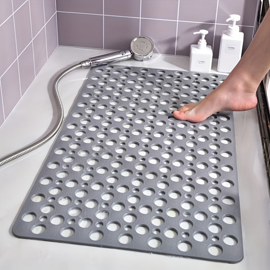 Tapis antidérapant pour la baignoire avec ventouses, hautement sécuritaire, pour une expérience de douche sûre et confortable. 75x43cm, gris. Produit Premium. La livraison est offerte !