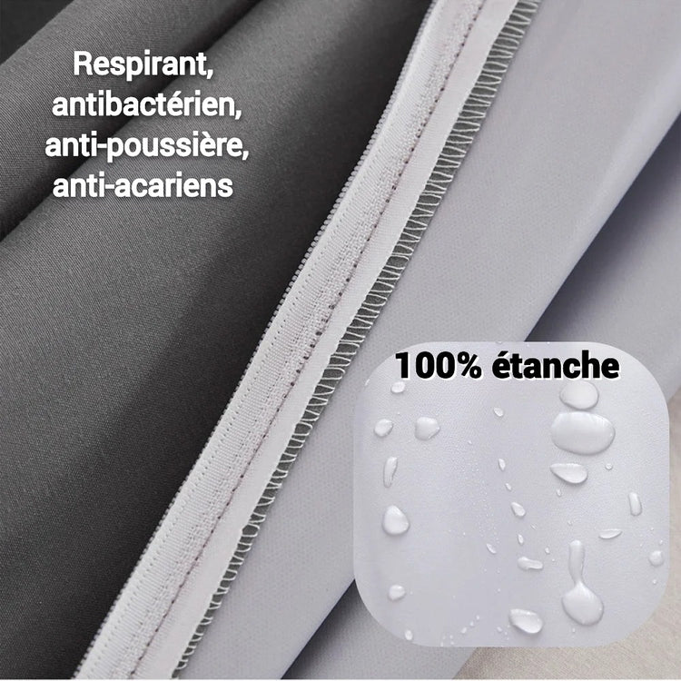 Protège-matelas complet à 6 côtés fermés avec fermeture éclair, 100% imperméable, respirant, antibactérien, anti-poussière, anti-acariens. Protège-matelas Premium. La livraison prioritaire est offerte !