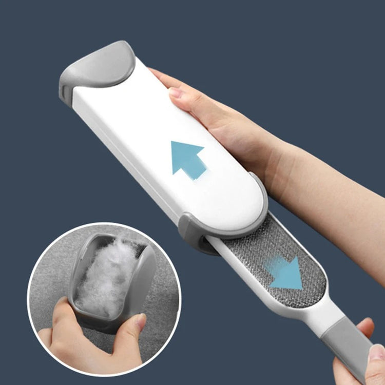 Fabuleuse brosse magique anti-poils, double-face, éliminateur de poils d'animaux, réutilisable. Socle ingénieux de nettoyage. Qualité Premium. La livraison est offerte!