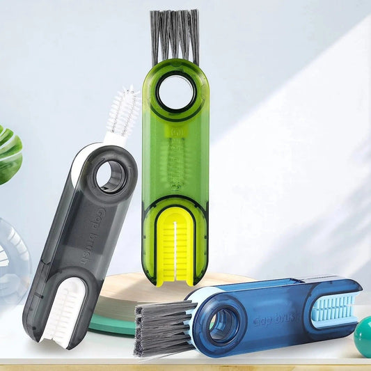 Ingénieuse brosse multifonctionnelle , 3 brosses en 1, nettoie couvercles, tasses, bouteilles, et tous les endroits difficilement atteignables. Le petit gadget essentiel dans votre cuisine! La livraison est offerte